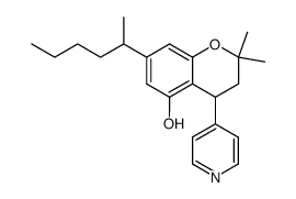 2,2-dimethyl-7-(1-methyl-pentyl)-4-pyridin-4-yl-chroman-5-ol结构式