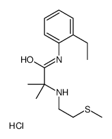 N-(2-ethylphenyl)-2-methyl-2-(2-methylsulfanylethylamino)propanamide,hydrochloride Structure