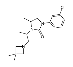 1-(3-chlorophenyl)-3-[1-(3,3-dimethylazetidin-1-yl)propan-2-yl]-4-methylimidazolidin-2-one Structure