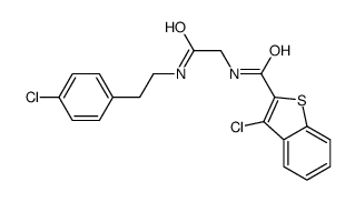 3-chloro-N-[2-[2-(4-chlorophenyl)ethylamino]-2-oxoethyl]-1-benzothiophene-2-carboxamide Structure