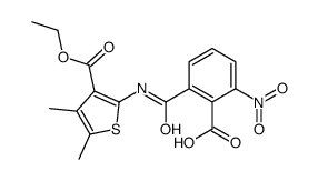 2-[(3-ethoxycarbonyl-4,5-dimethylthiophen-2-yl)carbamoyl]-6-nitrobenzoic acid Structure