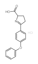 2H-Pyrrole-2-carboxylicacid, 3,4-dihydro-5-(4-phenoxyphenyl)-, hydrochloride (1:1) structure