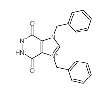 7,9-dibenzyl-3,4,7-triaza-9-azoniabicyclo[4.3.0]nona-8,10-diene-2,5-dione结构式