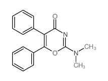 4H-1,3-Oxazin-4-one,2-(dimethylamino)-5,6-diphenyl-结构式