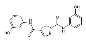 2-N,5-N-bis(3-hydroxyphenyl)furan-2,5-dicarboxamide结构式