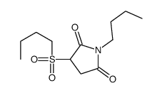 1-butyl-3-butylsulfonylpyrrolidine-2,5-dione结构式