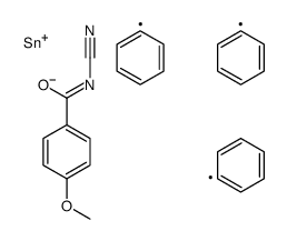 triphenylstannyl N-cyano-4-methoxybenzenecarboximidate结构式