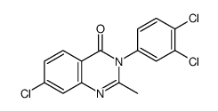 7-chloro-3-(3,4-dichlorophenyl)-2-methylquinazolin-4-one结构式