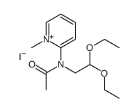 N-(2,2-diethoxyethyl)-N-(1-methylpyridin-1-ium-2-yl)acetamide,iodide Structure