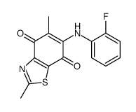 6-(2-fluoroanilino)-2,5-dimethyl-1,3-benzothiazole-4,7-dione Structure