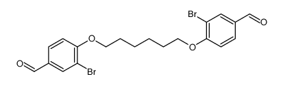 3-bromo-4-[6-(2-bromo-4-formylphenoxy)hexoxy]benzaldehyde结构式