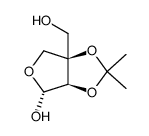 3-C-hydroxymethyl-2,3-O-isopropylidene-β-D-erythrofuranoside Structure