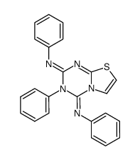 3,N,N'-triphenyl-thiazolo[3,2-a][1,3,5]triazine-2,4-diylidenediamine Structure