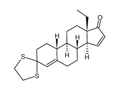 3,3-Ethylendithio-18-methyl-4,15-estradien-17-on Structure