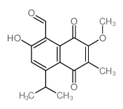 2-hydroxy-7-methoxy-6-methyl-5,8-dioxo-4-propan-2-ylnaphthalene-1-carbaldehyde Structure