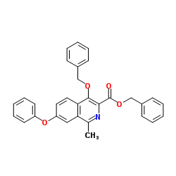 Benzyl 4-(benzyloxy)-1-methyl-7-phenoxy-3-isoquinolinecarboxylate结构式