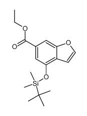 4-(tert-butyldimethylsilanyloxy)benzofuran-6-carboxylic acid ethyl ester结构式