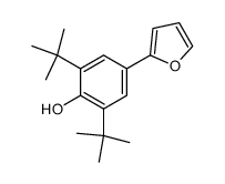 2,6-di(t-butyl)-4-(2'-furyl)phenol Structure