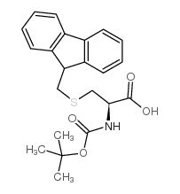 N-Α-叔丁氧羰基-S-(9-芴甲基)-L-半胱氨酸结构式