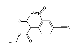 2-(4-cyano-2-nitro-phenyl)-acetoacetic acid ethyl ester Structure