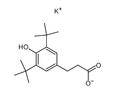 potassium β-[3,5-di(tert-butyl)-4-hydroxyphenyl]propionate结构式