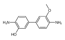 4,4'-diamino-3'-methoxy-biphenyl-3-ol结构式