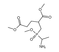 2-[(1-Amino-ethyl)-methoxy-phosphinoylmethyl]-pentanedioic acid dimethyl ester Structure