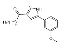 3-(3-Methoxyphenyl)-1H-pyrazole-5-carbohydrazide结构式