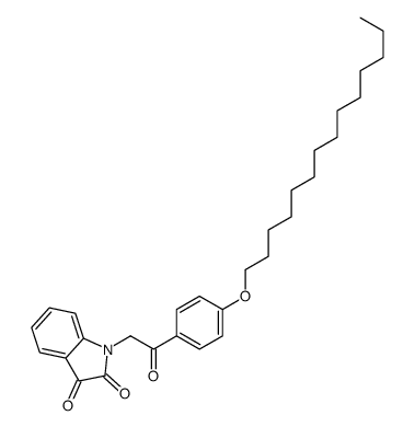 1-[2-oxo-2-(4-tetradecoxyphenyl)ethyl]indole-2,3-dione结构式