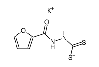 potassium N'-(furan-2-carbonyl)-hydrazinecarbodithioate结构式