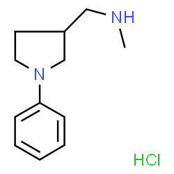 N-甲基-1-(1-苯基吡咯烷-3-基)甲胺结构式