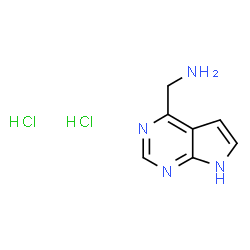 (7H-吡咯并[2, 3-d]嘧啶-4-基)甲胺二盐酸盐结构式
