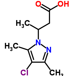 3-(4-Chloro-3,5-dimethyl-1H-pyrazol-1-yl)butanoic acid structure