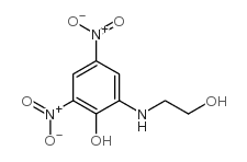 2-((2-Hydroxyethyl)amino)-4,6-dinitrophenol structure