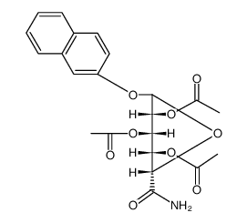 Naphthyl-(2)-2,3,4-tri-O-acetyl-β-D-glucopyranosid-uronamid Structure