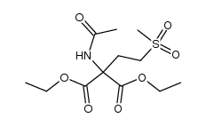 acetylamino-(2-methanesulfonyl-ethyl)-malonic acid diethyl ester结构式