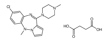 butanedioic acid,7-chloro-10-methyl-4-(4-methylpiperazin-1-yl)pyrrolo[1,2-b][1,2,5]benzotriazepine Structure