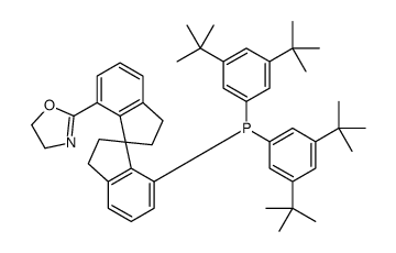 2-[(1S)-7'-[双[3,5-二叔丁基苯基]膦]-2,2',3,3'-四氢-1,1'-螺二[1H-茚]-7-基]-4,5-二氢恶唑结构式