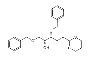 2-[(3S,4R)-3,5-dibenzyloxy-4-hydroxypentyl]-1,3-dithiane结构式