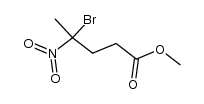 4-bromo-4-nitro-valeric acid methyl ester结构式