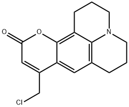 9-(chloromethyl)-2,3,6,7-tetrahydro-1H-pyr-ano[2,3-f]pyrido[3,2,1-ij]quinolin-11(5H)-one Structure