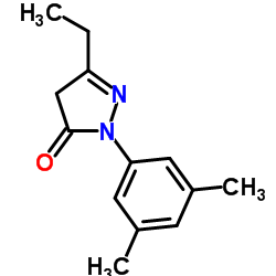 2-(3,5-Dimethylphenyl)-5-ethyl-2,4-dihydro-3H-pyrazol-3-one结构式