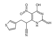 2-(2-AMINO-5-NITRO-6-OXO-1,6-DIHYDROPYRIMIDIN-4-YL)-3-(3-THIENYL)PROPIONONITRILE Structure