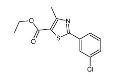 ethyl 2-(3-chlorophenyl)-4-methyl-1,3-thiazole-5-carboxylate结构式