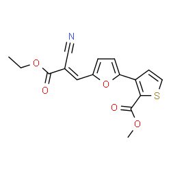 METHYL 3-[5-(2-CYANO-3-ETHOXY-3-OXO-1-PROPENYL)-2-FURYL]-2-THIOPHENECARBOXYLATE Structure