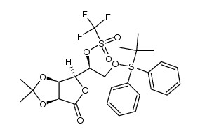 (S)-2-((tert-butyldiphenylsilyl)oxy)-1-((3aS,4S,6aS)-2,2-dimethyl-6-oxotetrahydrofuro[3,4-d][1,3]dioxol-4-yl)ethyl trifluoromethanesulfonate结构式