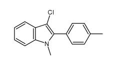 3-chloro-2-(p-tolyl)-1-methylindole结构式