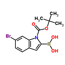 (6-Bromo-1-(tert-butoxycarbonyl)-1H-indol-2-yl)boronic acid picture