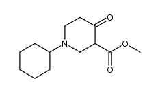 methyl 1-cyclohexyl-4-oxopiperidine-3-carboxylate结构式