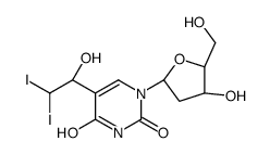 5-(1-hydroxy-2,2-diiodoethyl)-1-[(2R,4S,5R)-4-hydroxy-5-(hydroxymethyl)oxolan-2-yl]pyrimidine-2,4-dione Structure